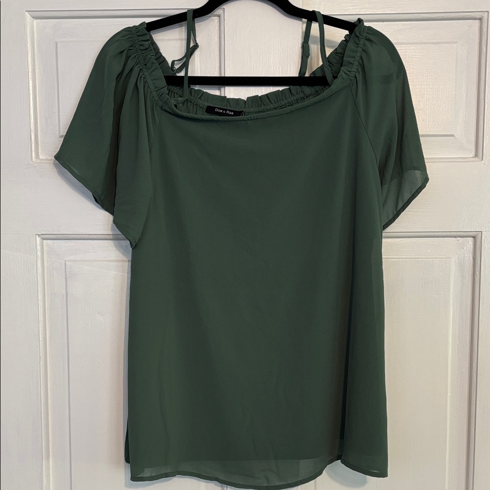 For and Rae Forest Green Women's Blouse